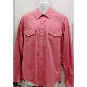 Square Dance Shirt Men's Large Malco Modes Dusty Rose  FREE Tie #166